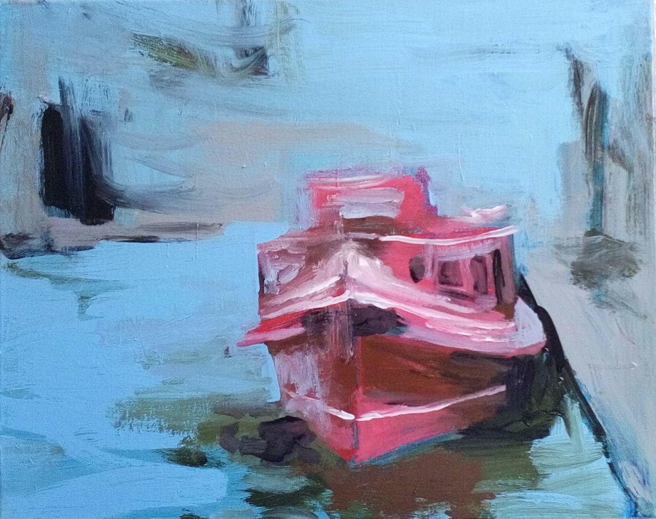 Kleine Impression - Landschaft von Clemens Groth, 2017, Acryllack auf Leinwand, 50x40cm