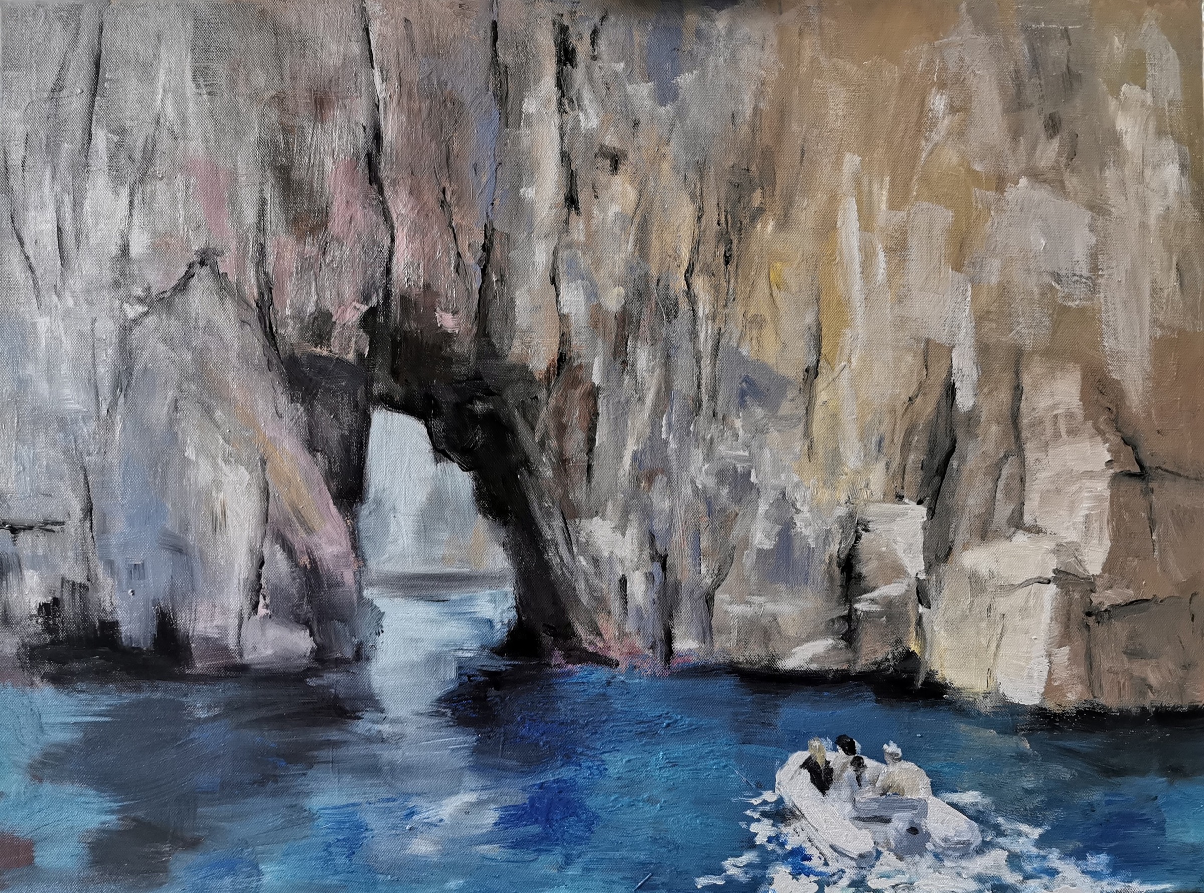 Korsika - Maritim von Clemens Groth, 2020, Acryllack auf Leinwand, 60x80cm