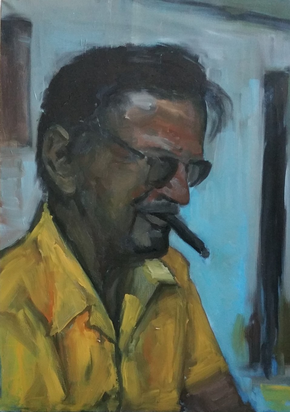 Porträt - Porträt von Clemens Groth, 2020, Öl auf Leinwand, 50x70cm