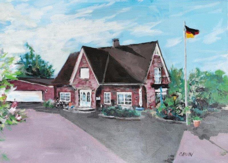 Gemälde Meer: Drochtersen-Assel - Stadtansichten von Clemens Groth, 2025