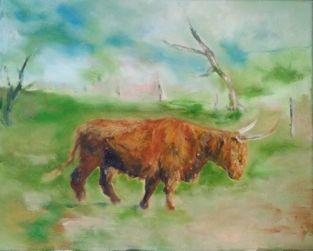 Kleine Landschaft - Landschaft von Clemens Groth, 2016, Öl auf Leinwand, 40x30cm