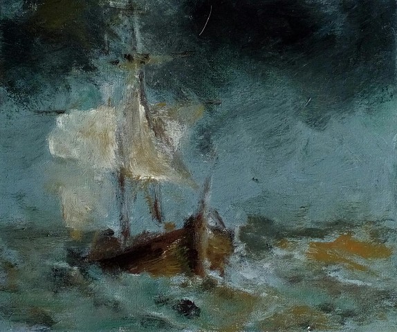 Kleine Studie - Abstrakt von Clemens Groth, 2016, Acryllack auf Leinwand, 40x30cm