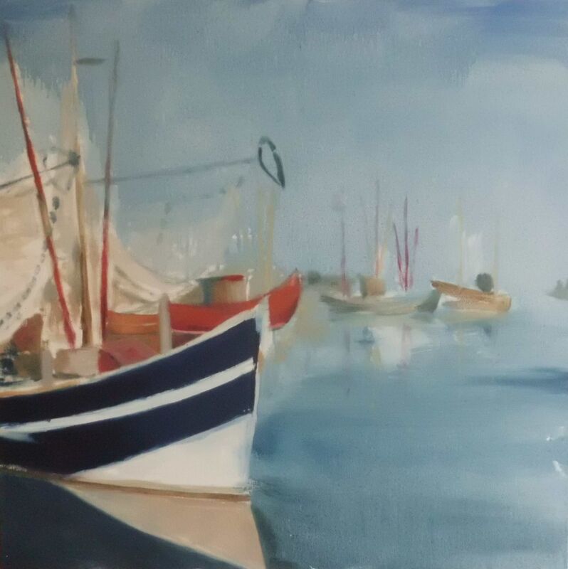 Ölgemälde Meer - Harlingersiel von Clemens Groth, 2015, Öl auf Leinwand, 50x40cm