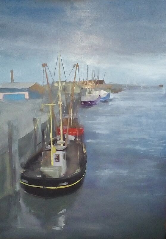 Original Ölgemälde Meer: Cuxhaven - Maritime Kunst von Clemens Groth, 2016, Öl auf Leinwand, 120x90cm